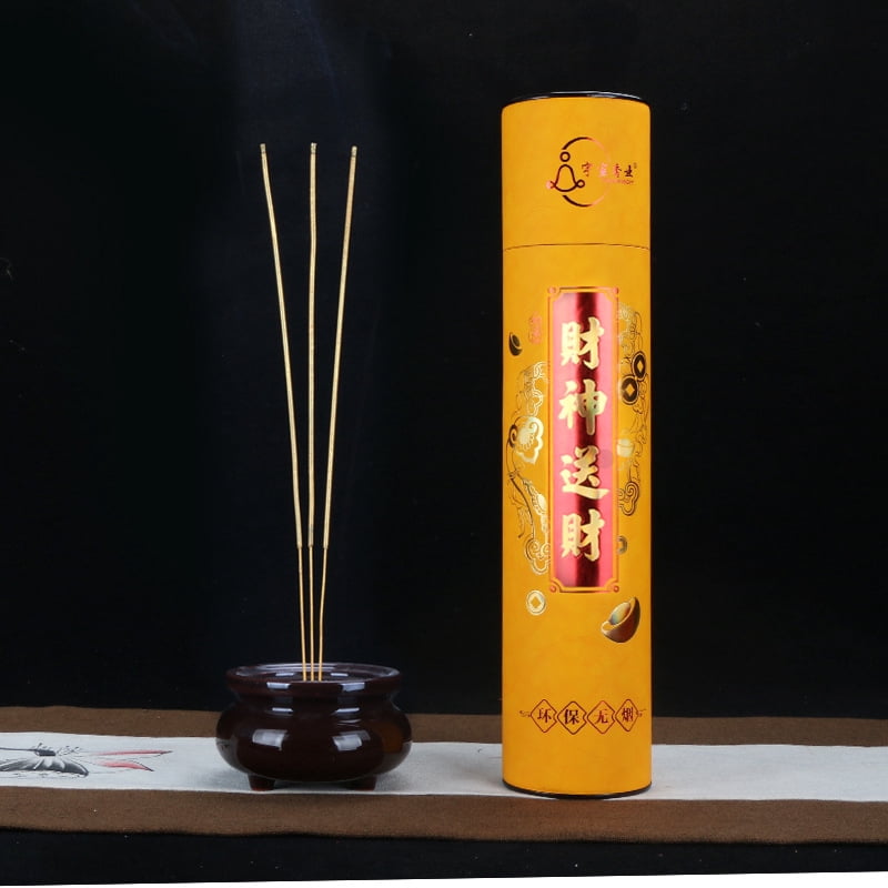 Nvzi-c 1 Box Unscented Incense Sticks 12.6 inch - 100% Natural Joss and Bamboo Blanks - Used for temple worship，Wealth A