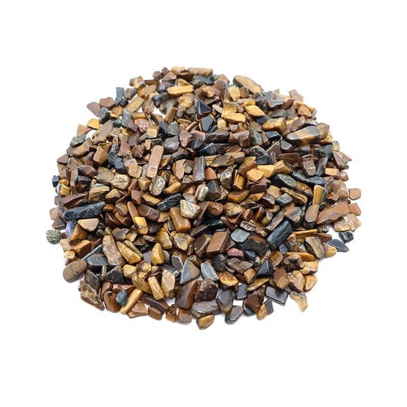 Nvzi-c 1 piece light brown natural irregular non perforated crushed stone, suitable for potted plants, fish tank decoration, DIY handmade jewelry accessories (3-5mm)