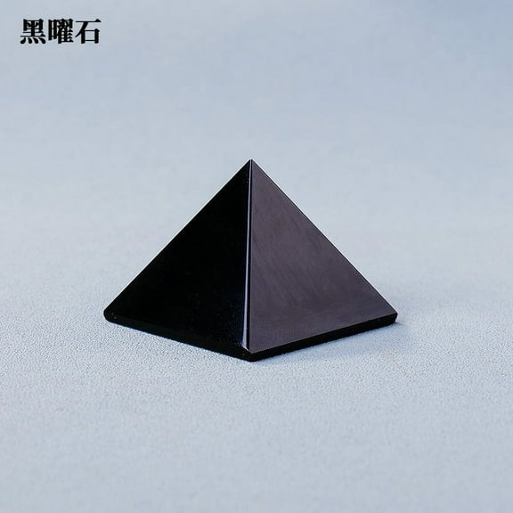 Nvzi-c 1 piece natural crystal pyramid ornament, 4 * 4cm black healing crystal pyramid positive energy natural crystal stone used for chakra spiritual energy home decoration