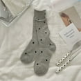 thumbnail image 1 of Nvzi-c 10 pairs of Womens Cotton Crew Socks, Thin Soft Comfort Breathable Dress Socks, Above Ankle Crew Socks for Business, Casual，Athletic Sock (Grey）, 1 of 2