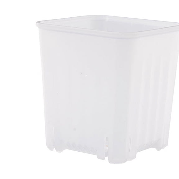 Nvzi-c 10 pieces succulent plant seedling plastic flowerpot transparent color small caliber extra thick small square pot square cutting seedling flowerpot small size: 2.36 * 2.56in