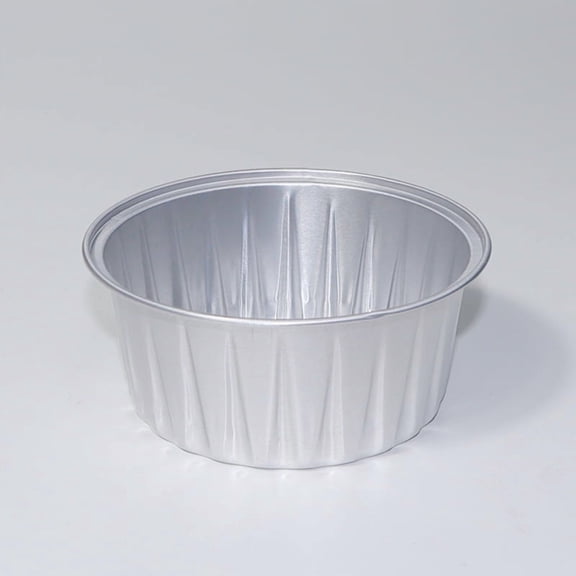 Nvzi-c 100 Pack Mini Disposable Cake Pans, Aluminum Foil Circular Baking Cups, 3.3x3.3 Small Baking Cake Tins Cup Cake Containers for Individual Cakes (Silvery)