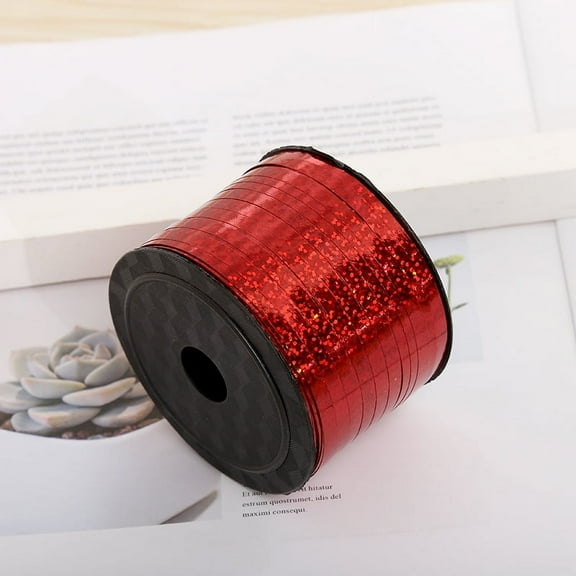 Nvzi-c 100 Yard Red Ribbon, Shiny Metallic Curling Ribbon for Gift Wrapping, Balloon Ribbon, Laser Ribbon, Curly Ribbon for Christmas, Valentine's Day, Birthday