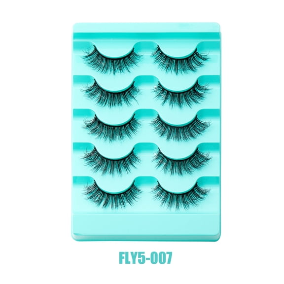 Nvzi-c 15 Pairs Wispy Mink Lashes Fluffy Eye Lashes Natural Look Volume Fake EyelashesFLY5-007