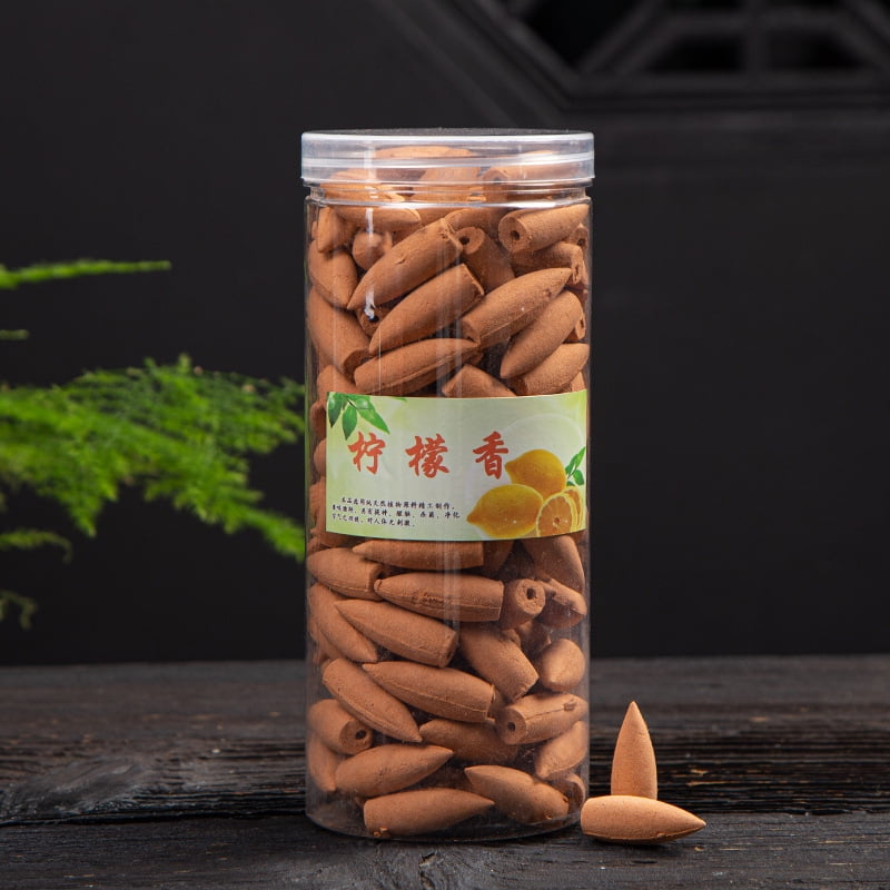 Nvzi-c 168 Pieces Backflow Incense Cones Natural Scents Waterfall Incense Cones for Spa, Yoga, Relaxation,Lemon