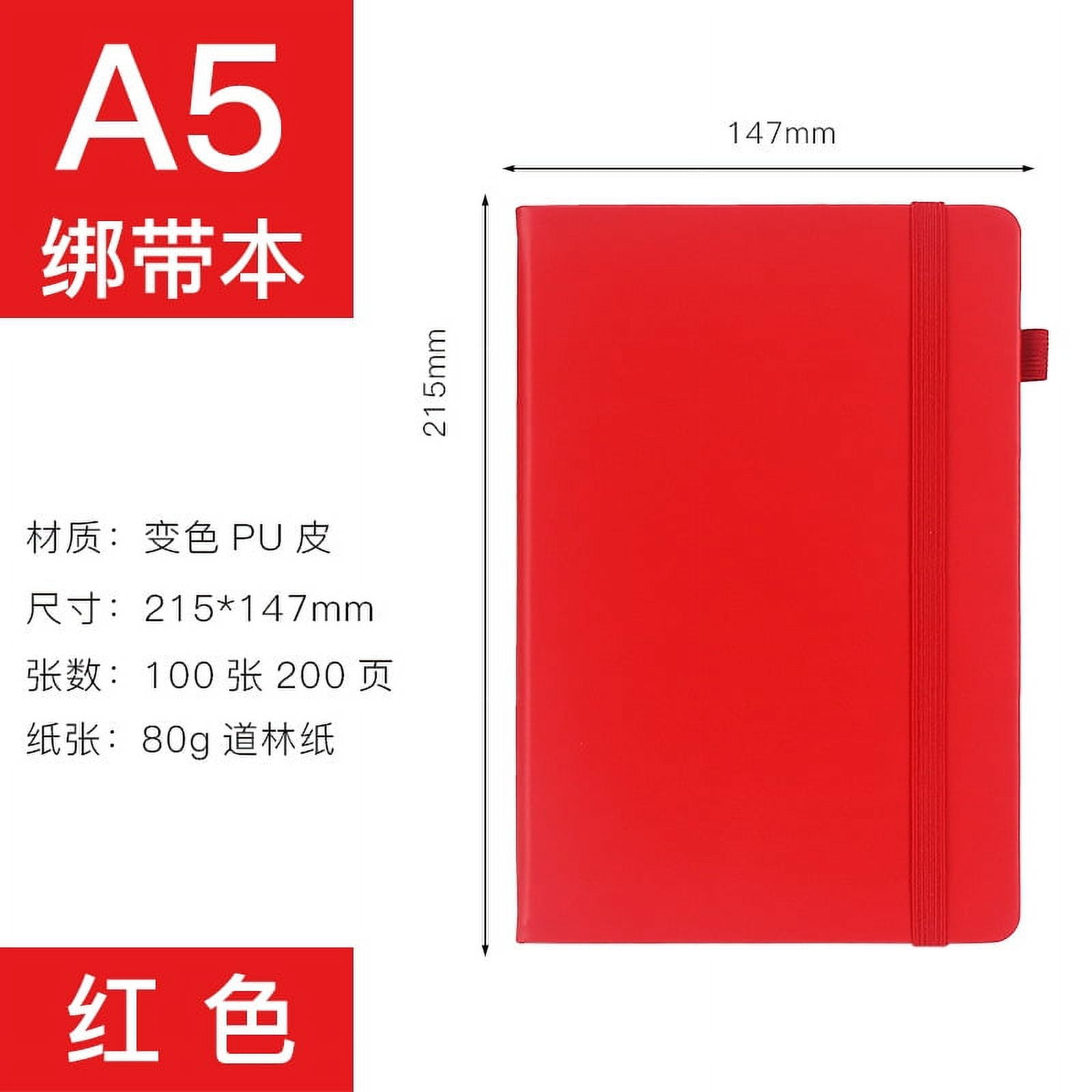 Nvzi-c 2 Pack College Ruled Notebook, A4 Hardcover Leather Notebook for Work, Lined Notebook Journal for Women, Men, 8.46" x 5.8", Large Notebook, Professional Business Notebook,Red