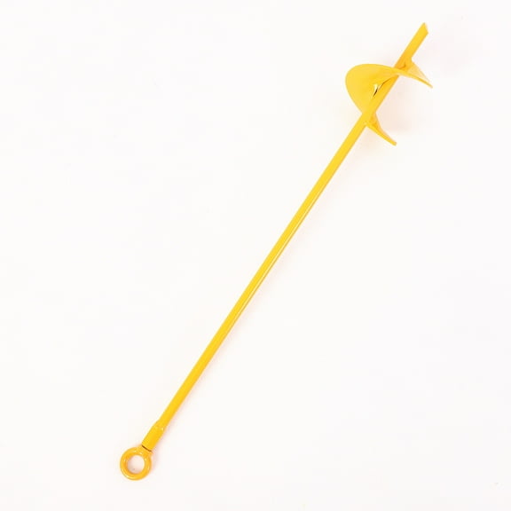 Nvzi-c 2-piece 46cm spiral ground anchor set, heavy-duty metal ground anchor set, wind pile shed anchor hook, used for tent tree swing set, car port trampoline canopy shelter (yellow)