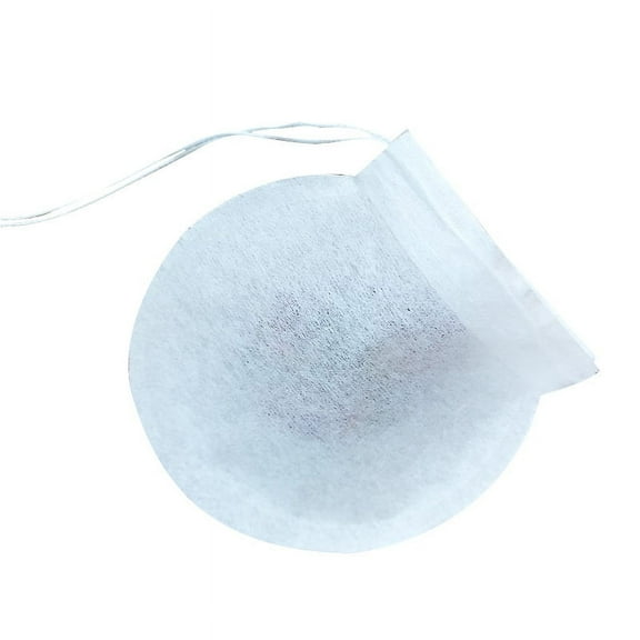 Nvzi-c 200Pcs 2.36" Disposable Paper Drawstring Filter Bags for Loose Leaf Tea, Coffee, Spice,White