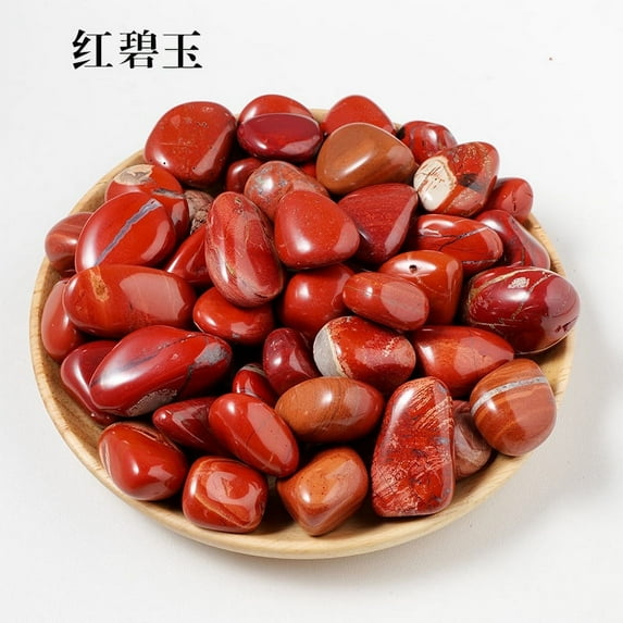 Nvzi-c 200g natural red crystal raw stone large particle polished rolling stone, natural raw stone fragrance stone home decoration stone 2-3cm