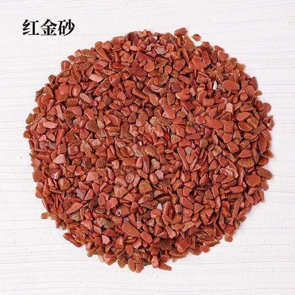 Nvzi-c 200g natural red small particle crushed stone demagnetization stone nail art fish tank garden decoration crystal crushed stone 3-5mm