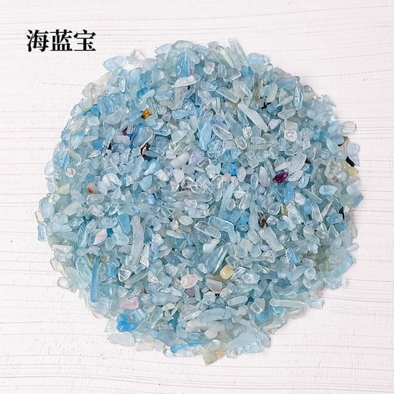 Nvzi-c 200g natural small particle crushed stone demagnetization stone nail art fish tank garden decoration blue natural crystal crushed stone 3-5mm