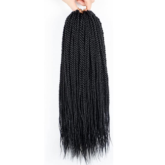 Nvzi-c 24inch Crochet Box Braids Hair pre looped Goddess Box Braids Crochet Braiding Hair 6 Packs Crochet Box Braids Box Braids Crochet Hair,Black