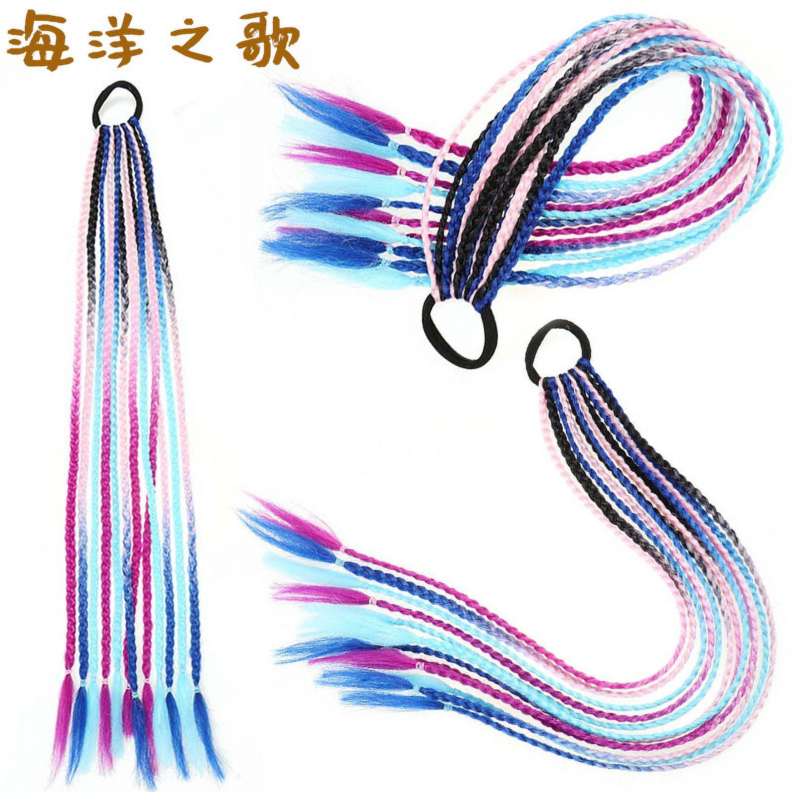 Nvzi-c 2Pcs Dirty Ponytail Wigs for Braided Ponytail Band Colored Hair Extensions for Hairpiece Wig with Bands Wigs Dreadlock Wig Colored Wig Color Wigs High Temperature WireE