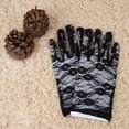 thumbnail image 1 of Nvzi-c 2pcs 8.66inch Women-Floral-Long-Lace-Gloves for Lady-Bridal-Wedding-Halloween-Cosplay-Party-Black, 1 of 2