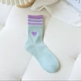 thumbnail image 1 of Nvzi-c 3 Pairs Women's Thin Cotton Socks,Soft Cotton Bootie Socks Women Above Ankle Crew Socks (Blue), 1 of 2