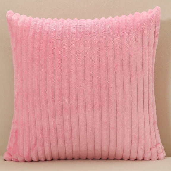 Nvzi-c 3Pcs Simple magic pile pillow case Classic and timeless, pure color simple pillowcase, with any bed is brilliant 17.72x17.72inch(Light pink