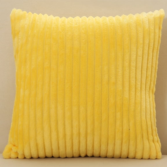 Nvzi-c 3Pcs Simple magic pile pillow case Classic and timeless, pure color simple pillowcase, with any bed is brilliant 17.72x17.72inch(yellow