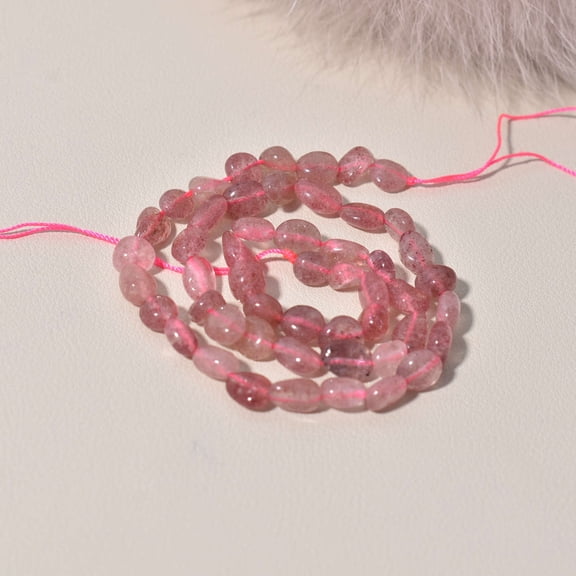 Nvzi-c 5 pieces 6 * 9mm irregular shaped natural crushed stone crystal pink texture natural stone semi-finished DIY jewelry accessories