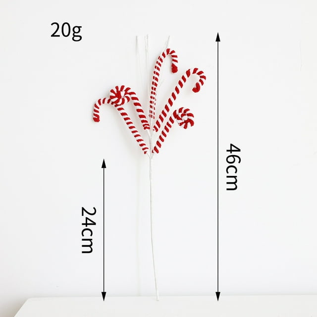Nvzic 6 Pcs 18 in Red White Christmas Tree Picks Decoration Candy Cane