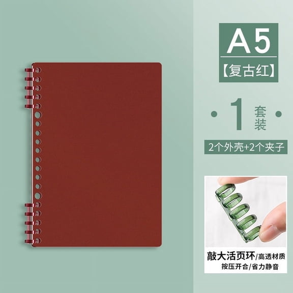 Nvzi-c A5 Plaid Spiral Notebook,Removable Thick Paper Hardcover Notebooks 120 Pages / 60 Sheets,for Note Taking Office Home Supplies1 PackRed