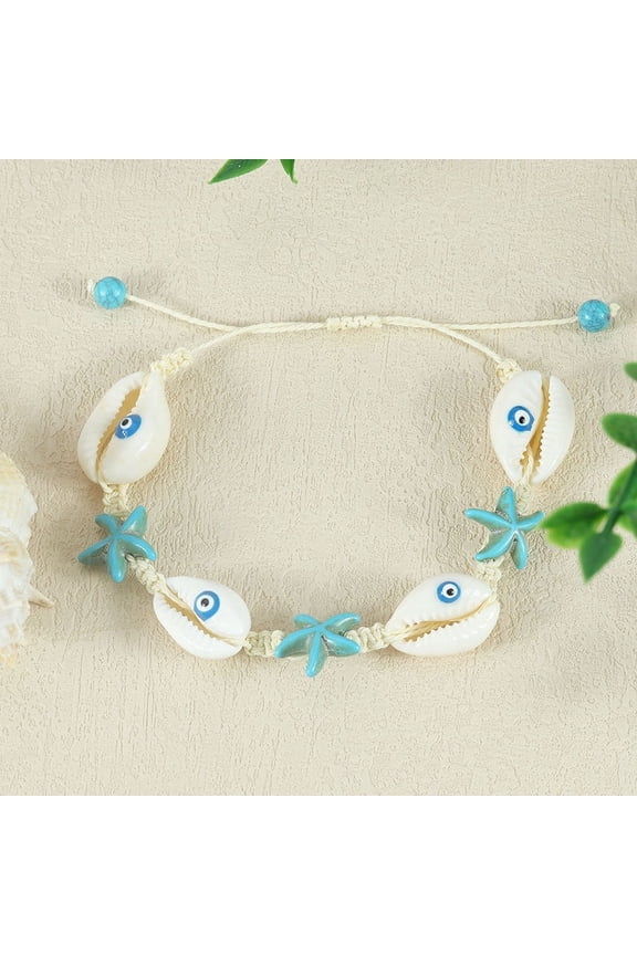 -c Bohemian Bracelet Sea Turtle Bracelet Sea Star Bracelet Hand-Woven Shell Bracelet Beach Bracelet Summer Beach Bracelet-Style E