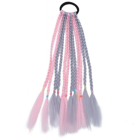 Nvzi-c Braid Ponytail Dreadlock Extension for kid in Braids Hair Extensions Wig Thin Dreads Extensions for Children Girls kids Wigs Synthetic Hairpiece-A15