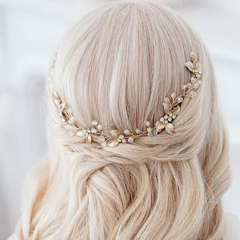 Nvzi-c Bridal Flower Wedding Hair Pins Crystal Pearl Hair  display picture 2