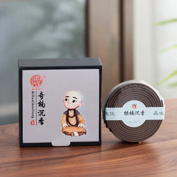 Nvzi-c Coils Incense,20 Incense Coil Set for Aromatherapy and Meditation, Spiral Design for Long-Lasting Fragrance, Infuses Tranquil Scents to Calm The Mind,Agarwood of Qi Nan