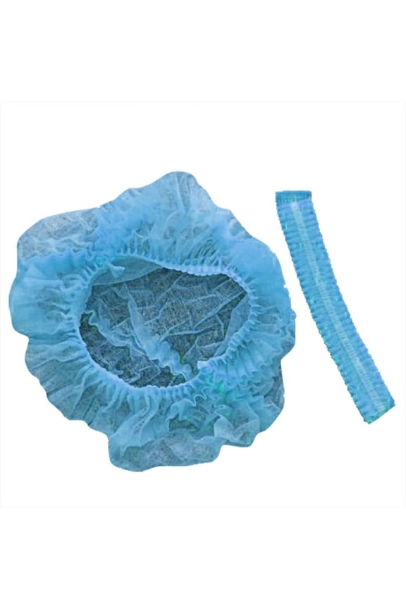 -c Disposable Bouffant (Hair Net) Caps Pack of 100 Nurses caps for healthcare personnel Anti-fall Protection for hospital, clinics, labs, exam rooms Lightweight, Breathable, Latex-free (Blue)