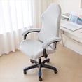 thumbnail image 1 of Nvzi-c Elastic Chair Cover Gaming Chair Thickened Protection Wear-Resistant Zipper Closure Solid Color Armchair Slipcovers Computer Office Seat Chair Cover Light Grey, 1 of 4