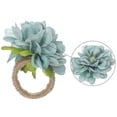 thumbnail image 1 of Nvzi-c Home Hotel Restaurant Desktop Decoration Napkin Ring, Simulated Flower Napkin Ring Square Napkin Buckle Linen Cloth Ring Napkin Ring -6 pieces (blue), 1 of 4
