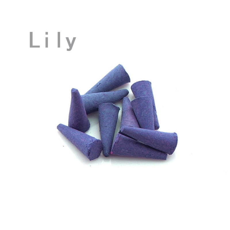 Nvzi-c Incense Cones 500g（Approximately 520 pcs）, Incense Cones with Incense Holder Natural Scents Cones, for Meditation, Relaxation, and Spiritual Cleansing，Lily