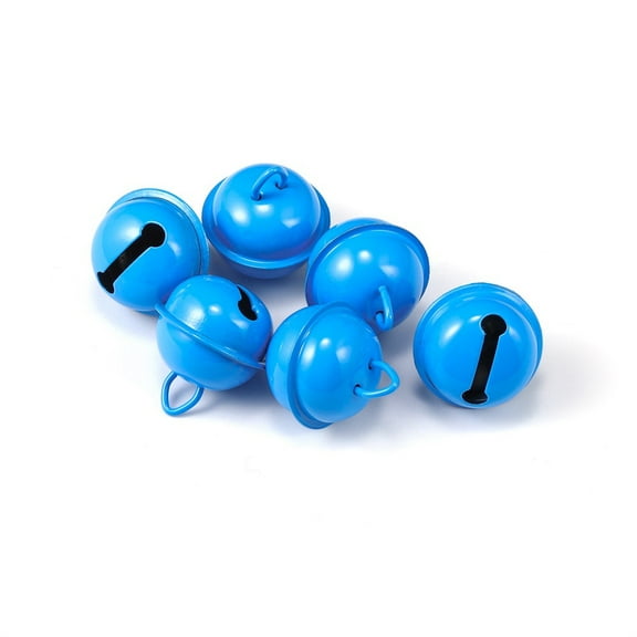 Nvzi-c Jingle Bells, 22mm 120pcs Craft Bells for DIY Holiday Decoration, Musical Party, Home, Festival, Wedding,Lake Blue