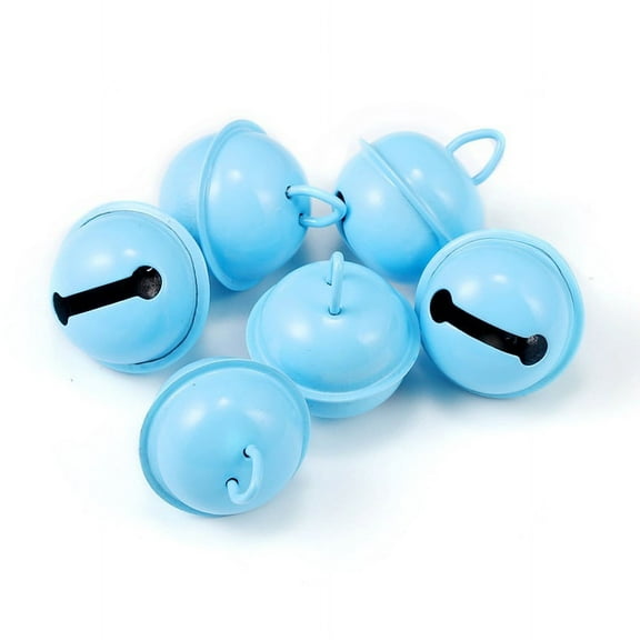 Nvzi-c Jingle Bells, 22mm 120pcs Craft Bells for DIY Holiday Decoration, Musical Party, Home, Festival, Wedding,Sky Blue