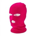 thumbnail image 1 of Nvzi-c Mask 3 Holes for Cold Weather, Winter Ski Mask for Men and Women Thermal Circulation Mask (Rose Red), 1 of 5