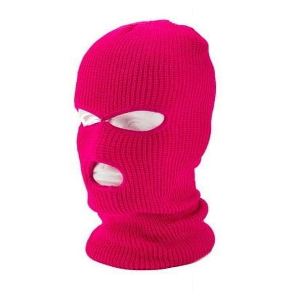 Nvzi-c Mask 3 Holes for Cold Weather, Winter Ski Mask for Men and Women Thermal Circulation Mask (Rose Red)