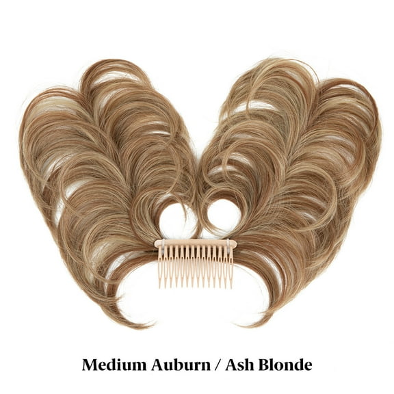Nvzi-c Messy Bun Hair Piece Side Comb Clip in Hair Bun Hairpiece for Women Short Natural Straight Versatile Adjustable Styles Easy Hair pieces ，Medium Auburn