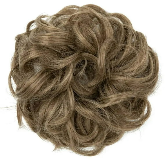 Nvzi-c Messy Bun Hair Piece Wavy Curly for Women Hair Bun Hair Piece with Elastic Band Scrunchies Stretchy Fluffy Chignon Ponytail Hairpieces Updos for Women,O
