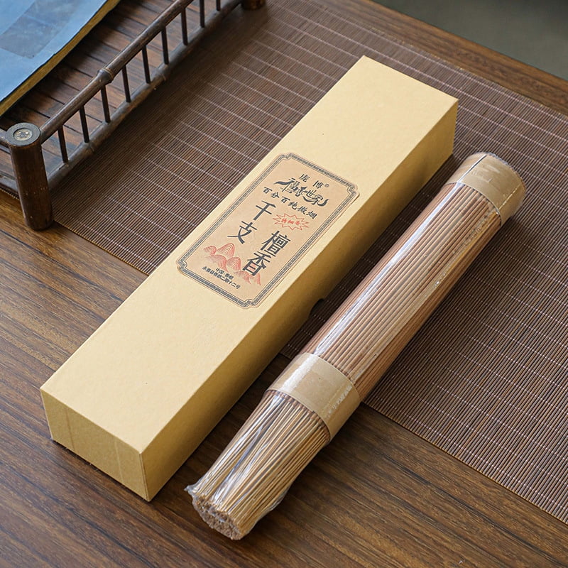 Nvzi-c Natural Sandalwood Home Room Diffuser Incense Sticks (Bamboo Sticks) Box Set for Buddhist Worship-250g，A