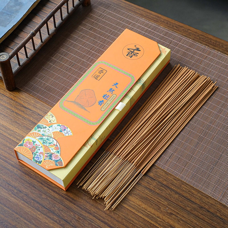 Nvzi-c Natural Sandalwood Home Room Diffuser Incense Sticks (Bamboo Sticks) Box Set for Buddhist Worship-250g，B