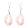 thumbnail image 1 of Nvzi-c Personalized Natural Stone Earrings, Irregular Natural Stone Beads Hanging Earrings (Pink), 1 of 1