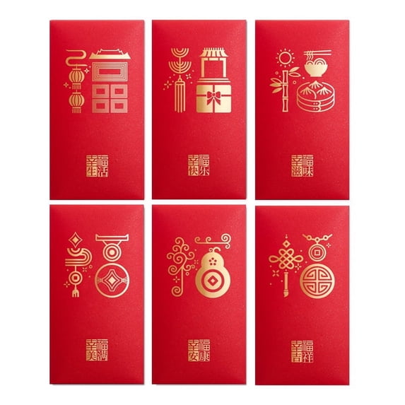 Nvzi-c Red Envelopes Chinese New Year, 12pcs Money Envelopes for Cash Christmas Lucky Money Pocket-I13