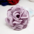 thumbnail image 1 of Nvzi-c Rose Flower Brooches Lapel Pins Delicate Elegant Fabric Flowers Brooch Pin for Women Flower Corsage for Wedding Party Accessories-Purple, 1 of 2