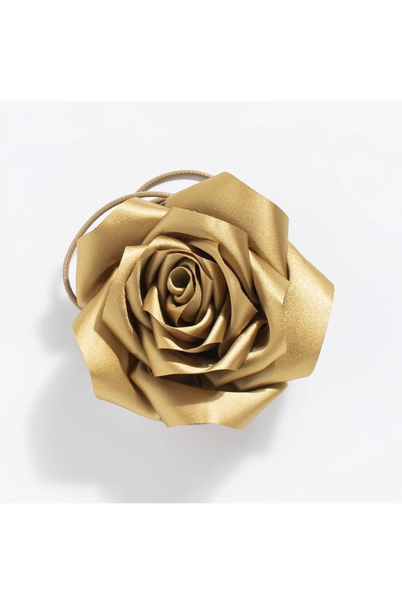 -c Rose Flower Waist Belt Dress Belt Decorative Waistband Flower Waist Chain Waist Rope Belt for Women Dress Gold