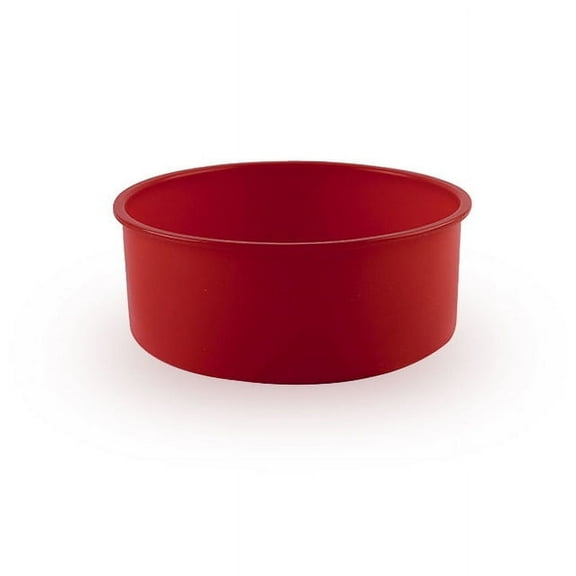 Nvzi-c Silicone Round Cake Pans, 8 Inch Non-Stick Cake Mold Baking Tins for Cake Pancakes,Dark Red