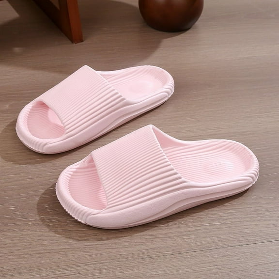 Nvzi-c Slippers for Women and Men Non Slip Quick Drying Shower Slides Bathroom Sandals ，Ultra Cushion ，Thick Sole（Size：40-41，Pink）