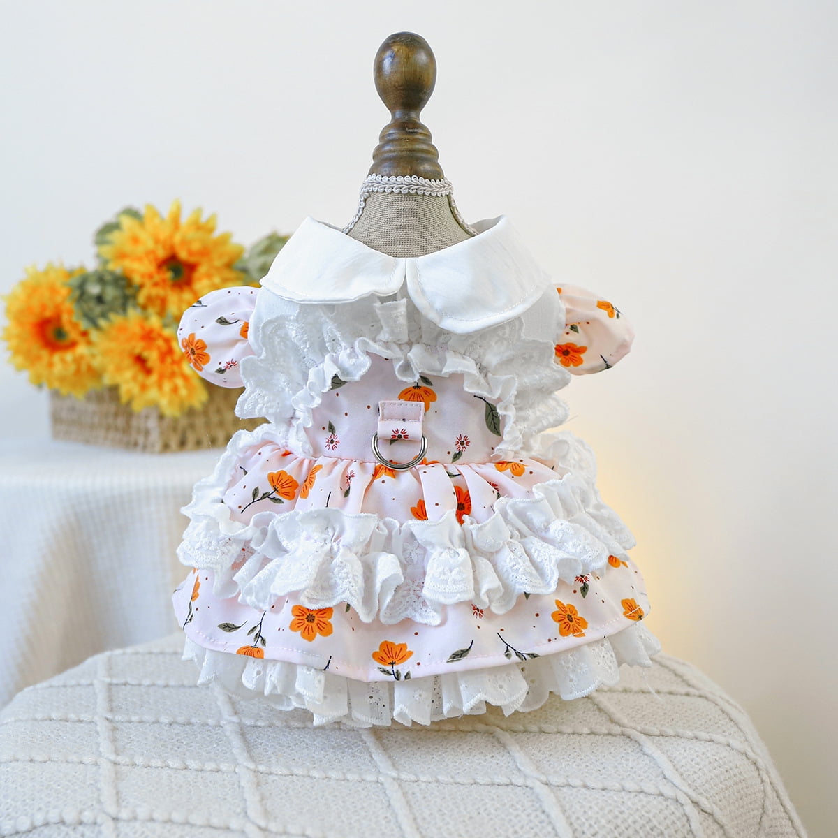 Nvzic Sweet Puppy Dog Dress,Cute Princess Cat Dresses Dog Skirt for