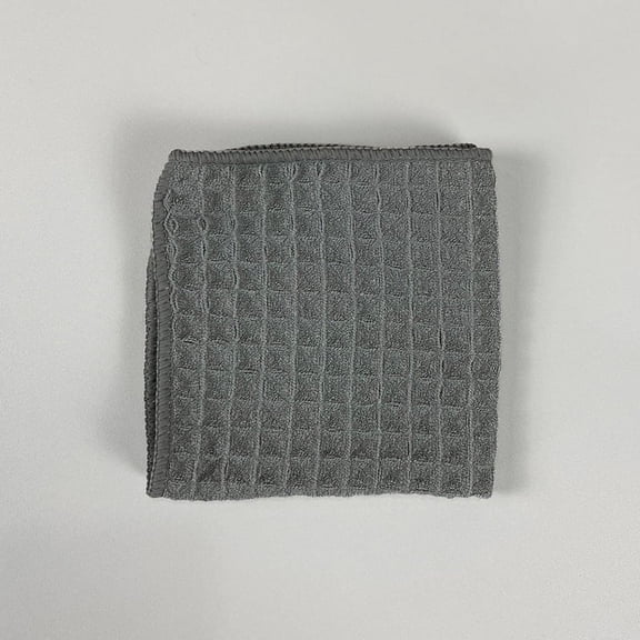 Nvzi-c Waffle Pattern Cleaning Cloths, Reusable Absorbent Microfiber Cleaning Towels, Ultra Soft Microfiber Kitchen Cleaning Rags, 6pcs Dark Grey, 11.81*11.81 inch