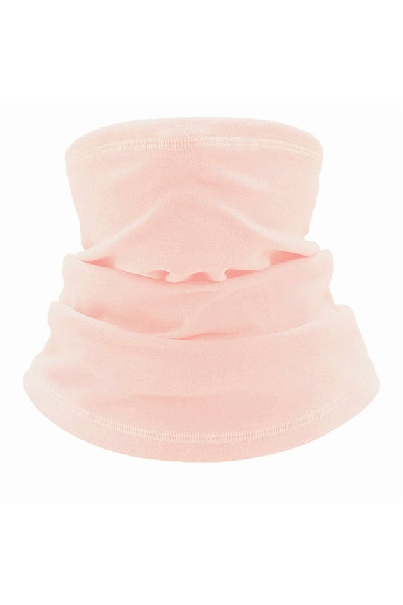-c Winter Neck Gaiter Warmer for Cold Weather Skiing Cycling Outdoor Sports-Kids-Pink