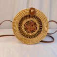 thumbnail image 1 of Nvzi-c Women's Woven Shoulder Bag Woven Tote Bag and Cosmetic Bag,Summer Beach Weaving Chic Woven Tote Handbags Shoulder Bags 7.08*2.95*7.08inch (Style K), 1 of 2